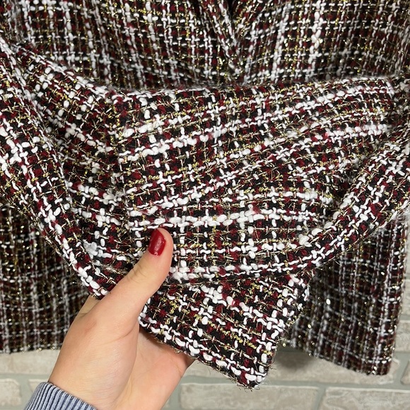 NWT Francesca’s Darla Tweed Plaid Blazer- Size M - Picture 4 of 7